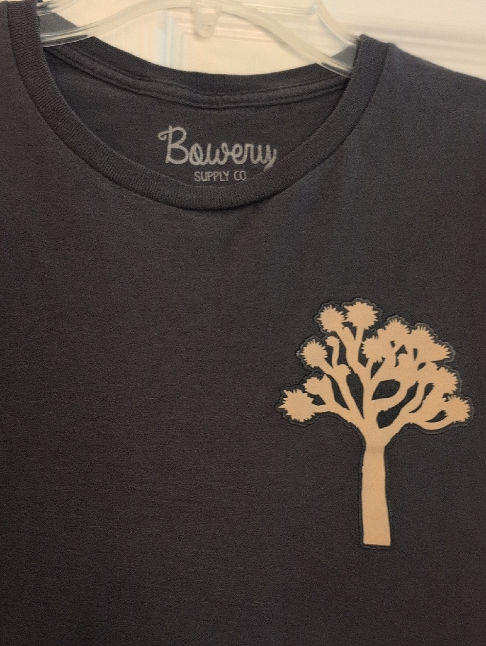 Gray Tee with Cream Tree Graphic